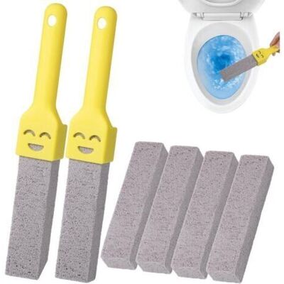 SCORPIO 6pcs Pierre Ponce Brosse Wc, Brosse De Nettoyage Pierre Ponce Avec Deux Poignées, Remplaçable Brosse Piscine Pierre Ponce Pour Enlever Le Calcaire Des Toilettes, Produits Et Accessoires De Net - Publicité SCORPIO 6pcs Pierre Ponce Brosse Wc, Brosse De Nettoyage Pierre Ponce Avec Deux Poignées, Remplaçable Brosse Piscine Pierre Ponce Pour Enlever Le Calcaire Des Toilettes, Produits Et Accessoires De Net - Publicité