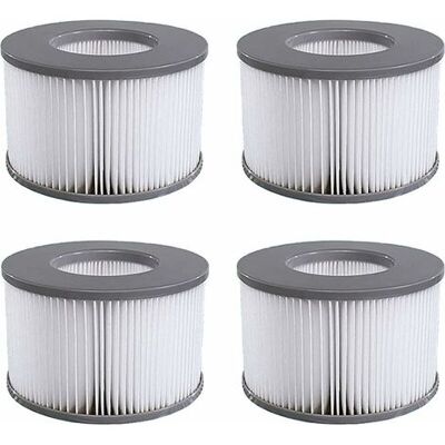 ABYSSE Lot De 4 Cartouches Filtrantes De Rechange Pour Piscines Gonflables Et Spas Mspa - Publicité ABYSSE Lot De 4 Cartouches Filtrantes De Rechange Pour Piscines Gonflables Et Spas Mspa - Publicité