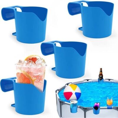 ABYSSE Lot De 4 Porte-gobelets Pour Piscine Hors Sol, Poteau Rond De 5 Cm Ou Moins, Anti-éclaboussures, Faciles À Installer (lot De 4, Bleu) - Publicité ABYSSE Lot De 4 Porte-gobelets Pour Piscine Hors Sol, Poteau Rond De 5 Cm Ou Moins, Anti-éclaboussures, Faciles À Installer (lot De 4, Bleu) - Publicité