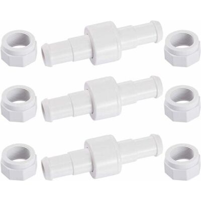 ABYSSE D20 Lot De 3 Raccords Rotatifs Pour Tuyau D'Arrosage Avec 6 Embouts D15 Compatibles Avec Zodiac Polaris 180 280 380 Robot Nettoyeur Piscine - Publicité ABYSSE D20 Lot De 3 Raccords Rotatifs Pour Tuyau D'Arrosage Avec 6 Embouts D15 Compatibles Avec Zodiac Polaris 180 280 380 Robot Nettoyeur Piscine - Publicité