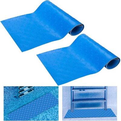 AIRFLAPS 2 Pièces Polychlorure De Vinyle (pvc) Tapis Échelle Avec Tapis D’étape Piscine, Grand, Antidérapant, Protection De Texture Pour La Doublure Et Les Escaliers De Piscines Hors Sol 90x23cm - Publicité AIRFLAPS 2 Pièces Polychlorure De Vinyle (pvc) Tapis Échelle Avec Tapis D’étape Piscine, Grand, Antidérapant, Protection De Texture Pour La Doublure Et Les Escaliers De Piscines Hors Sol 90x23cm - Publicité