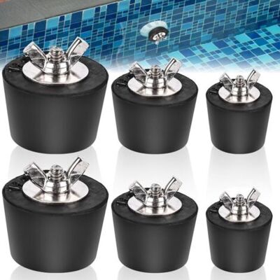ABYSSE Lot De 6 Bouchons D'Hiver Pour Piscine - 32 Mm/38 Mm/51 Mm - Bouchons En Caoutchouc Avec Boulons En Acier Inoxydable - Pour Piscine Intex, Accessoires De Piscine D'Hiver Pour Piscines - Publicité ABYSSE Lot De 6 Bouchons D'Hiver Pour Piscine - 32 Mm/38 Mm/51 Mm - Bouchons En Caoutchouc Avec Boulons En Acier Inoxydable - Pour Piscine Intex, Accessoires De Piscine D'Hiver Pour Piscines - Publicité