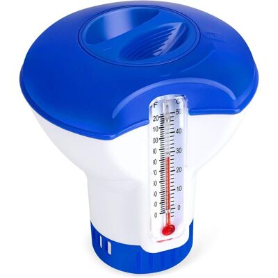 OEM Diffuseur Chlore Piscine Avec Thermomètre, Distributeur Flottant Automatique, Doseur De Chlore Pour Piscine De 5 Pouces, Distributeur De Produits Chimiques Pour Piscine, Étang, Spa - Publicité OEM Diffuseur Chlore Piscine Avec Thermomètre, Distributeur Flottant Automatique, Doseur De Chlore Pour Piscine De 5 Pouces, Distributeur De Produits Chimiques Pour Piscine, Étang, Spa - Publicité