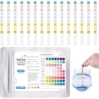 OEM 50pcs 9 En 1 Bandelettes De Test Ph Pour Eau De Piscine Et Spa, Test Eau Potable Bandelette Testeur Dureté De L'Eau Pour Aquarium, Pool Teststreifen Pour Analyse Ph Nitrites Chlore Dureté Piscine - Publicité OEM 50pcs 9 En 1 Bandelettes De Test Ph Pour Eau De Piscine Et Spa, Test Eau Potable Bandelette Testeur Dureté De L'Eau Pour Aquarium, Pool Teststreifen Pour Analyse Ph Nitrites Chlore Dureté Piscine - Publicité