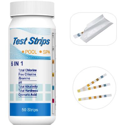 Melissa Pool Ph Lot De 50 Bandelettes De Test 6 En 1 Pour Piscine / Spa / Jacuzzi Ph / Chlore Total / Chlore Libre / Talcalité Totale/acide Cyanure/dureté De L'Eau - Publicité Melissa Pool Ph Lot De 50 Bandelettes De Test 6 En 1 Pour Piscine / Spa / Jacuzzi Ph / Chlore Total / Chlore Libre / Talcalité Totale/acide Cyanure/dureté De L'Eau - Publicité