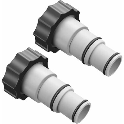 Melissa Adaptateur De Tuyau De Rechange Avec Collier Pour Piscine Hors Sol Intex, Adaptateur De Tuyau De 1,5" À 1,25" Pour Pompes Filetées (2 Pièces) - Publicité Melissa Adaptateur De Tuyau De Rechange Avec Collier Pour Piscine Hors Sol Intex, Adaptateur De Tuyau De 1,5" À 1,25" Pour Pompes Filetées (2 Pièces) - Publicité