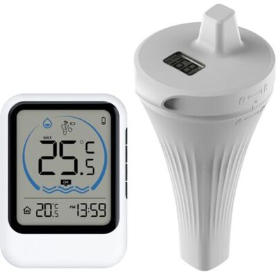 SCORPIO Thermomètre De Piscine Numérique Flottant Avec Affichage Lcd, Thermomètre Flottant Sans Fil, Ip67, Thermomètre D'Eau Pour Piscines, Jacuzzi, Spa - Publicité SCORPIO Thermomètre De Piscine Numérique Flottant Avec Affichage Lcd, Thermomètre Flottant Sans Fil, Ip67, Thermomètre D'Eau Pour Piscines, Jacuzzi, Spa - Publicité