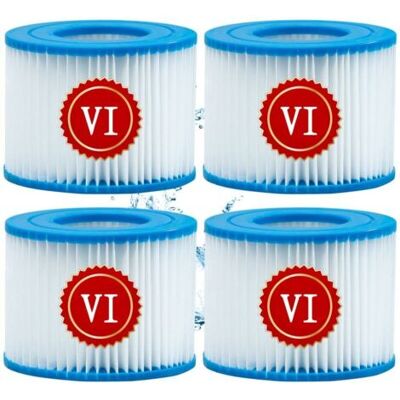 ABYSSE Cartouche Defiltre Piscine Type Vi, Pour Bestway Type Vi Pool Filter, Taille 6-58323 Pour Filtre Spa Pour Bestway Pour Lay-z-spa Miami, Vegas, Monaco, Pour Nettoyage Filtre Spa, 4pcs - Publicité ABYSSE Cartouche Defiltre Piscine Type Vi, Pour Bestway Type Vi Pool Filter, Taille 6-58323 Pour Filtre Spa Pour Bestway Pour Lay-z-spa Miami, Vegas, Monaco, Pour Nettoyage Filtre Spa, 4pcs - Publicité