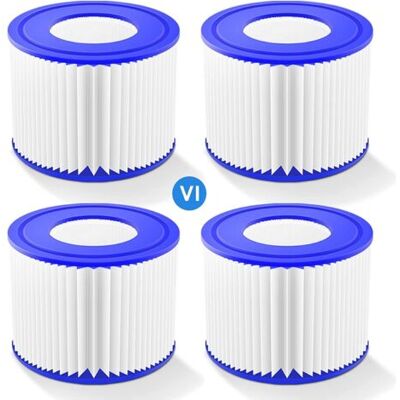 ABYSSE 4pcs Vi Filtre Pour Spa, Vi Filtre Cartouche Piscine Filtrantes, Cartouche Vi Filtrante - Compatible Avec Bestway 58323e, Compatible Avec Coleman Saluspa 90427e, Compatible Avec Lay-z-spa - Publicité ABYSSE 4pcs Vi Filtre Pour Spa, Vi Filtre Cartouche Piscine Filtrantes, Cartouche Vi Filtrante - Compatible Avec Bestway 58323e, Compatible Avec Coleman Saluspa 90427e, Compatible Avec Lay-z-spa - Publicité
