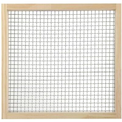 ABYSSE Tamis De Jardin Manuel Polyvalent En Acier Inoxydable, Passoire Pour Compost, Terreau, Sable, Cailloux Et Terre - Ouverture : 3 Mm × 3 Mm - Publicité ABYSSE Tamis De Jardin Manuel Polyvalent En Acier Inoxydable, Passoire Pour Compost, Terreau, Sable, Cailloux Et Terre - Ouverture : 3 Mm × 3 Mm - Publicité