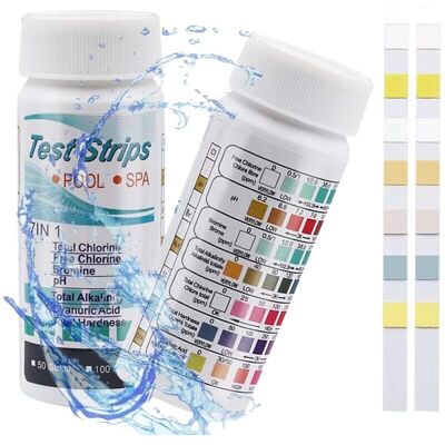 Scotch 7 En 1 Bandelette Piscine,bandelette De Test,7 En 1 Test De Qualité D'Eau,100 Bandelette Spa Et Piscine 7 En 1,pour Tester Le Chlore,chlore Libre,ph,taux De Brome,dureté Et Plus Encore - Publicité Scotch 7 En 1 Bandelette Piscine,bandelette De Test,7 En 1 Test De Qualité D'Eau,100 Bandelette Spa Et Piscine 7 En 1,pour Tester Le Chlore,chlore Libre,ph,taux De Brome,dureté Et Plus Encore - Publicité