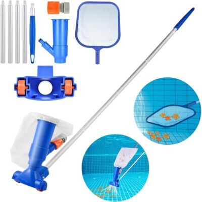 ABYSSE Aspirateur De Piscine, Robot De Piscine, Aspirateur À Jet Avec Filets De Surface Et Perche 5 Pièces, Aspirateur Manuel Pour Piscines, Bassins, Aquariums Et Fontaines - Publicité ABYSSE Aspirateur De Piscine, Robot De Piscine, Aspirateur À Jet Avec Filets De Surface Et Perche 5 Pièces, Aspirateur Manuel Pour Piscines, Bassins, Aquariums Et Fontaines - Publicité