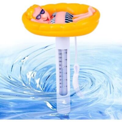 ABYSSE Thermomètre Flottant, Thermomètres De Piscine Flottant, Forme D'Animal De Dessin Animé À Eau Thermomètre Avec Corde Pour Piscines Intérieures Extérieures - Publicité ABYSSE Thermomètre Flottant, Thermomètres De Piscine Flottant, Forme D'Animal De Dessin Animé À Eau Thermomètre Avec Corde Pour Piscines Intérieures Extérieures - Publicité