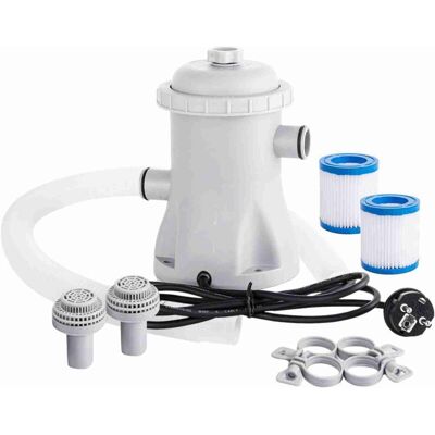 MOXIE Pompe De Filtration Pour Piscine 330 Gph (125 L/h) - Pompe À Eau Électrique Pour Pataugeoire Avec 2 Cartouches Filtrantes - Pompe Pour Piscine Hors Sol - Petite Pompe De Filtration Pour Piscine - Publicité MOXIE Pompe De Filtration Pour Piscine 330 Gph (125 L/h) - Pompe À Eau Électrique Pour Pataugeoire Avec 2 Cartouches Filtrantes - Pompe Pour Piscine Hors Sol - Petite Pompe De Filtration Pour Piscine - Publicité