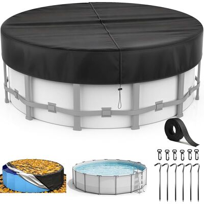 SANS MARQUE Bache Piscine Ø 365,pour Bassins 320-363cm,couverture Piscine Avec Cordon Serrage Et Ancrages Terrestres,bâche Protection Pour Piscine,protection Uv,antipoussière,pour Piscines Hors-sol Et Trampolines - Publicité SANS MARQUE Bache Piscine Ø 365,pour Bassins 320-363cm,couverture Piscine Avec Cordon Serrage Et Ancrages Terrestres,bâche Protection Pour Piscine,protection Uv,antipoussière,pour Piscines Hors-sol Et Trampolines - Publicité