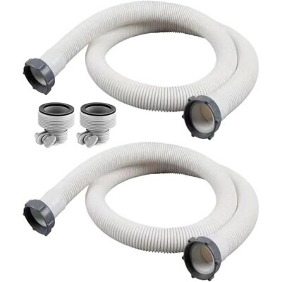 Peltor – Lot De 2 Tuyaux De Filtration 150 Cm – Adaptateurs Pour Pompe Intex 29060e – Débit Jusqu'à 5678 L/h – Diamètre 38 Mm – Plastique Robuste - Publicité Peltor – Lot De 2 Tuyaux De Filtration 150 Cm – Adaptateurs Pour Pompe Intex 29060e – Débit Jusqu'à 5678 L/h – Diamètre 38 Mm – Plastique Robuste - Publicité