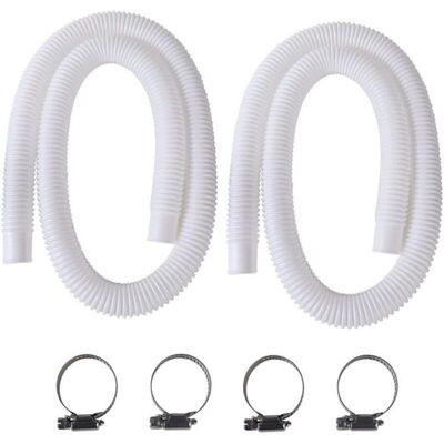 Melissa Piscine 32mm, 2pcs Tuyau Pour Piscine Hors Sol, 150cm/59in Tuyau De Rechange Pour Piscine, Tuyau Pour Pompe De Piscine Pour Intex 330 Gph, 530 Gph Et 1000 Gph - Publicité Melissa Piscine 32mm, 2pcs Tuyau Pour Piscine Hors Sol, 150cm/59in Tuyau De Rechange Pour Piscine, Tuyau Pour Pompe De Piscine Pour Intex 330 Gph, 530 Gph Et 1000 Gph - Publicité