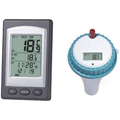 MOXIE Thermomètre Sans Fil, Température Sans Fil Piscine Numérique Flottant Thermomètre Eau Gauge Piscine Spa Baignoire - Publicité MOXIE Thermomètre Sans Fil, Température Sans Fil Piscine Numérique Flottant Thermomètre Eau Gauge Piscine Spa Baignoire - Publicité