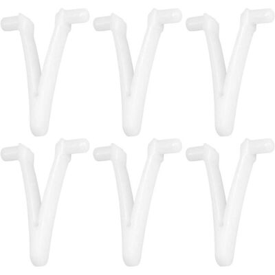 Melissa 6pcs Piscine D'Approvisionnement Papillon V Clip Pour Piscine Spa Brosse Feuille Râteau Feuille Skimmer Tête D'Aspirateur Pour Nettoyage De Piscine - Publicité Melissa 6pcs Piscine D'Approvisionnement Papillon V Clip Pour Piscine Spa Brosse Feuille Râteau Feuille Skimmer Tête D'Aspirateur Pour Nettoyage De Piscine - Publicité