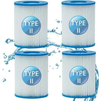 ABYSSE Filtre À Cartouche Pour Pompe Bestway Type Ii – Lot De 4 Filtres – Matériau Abs Haute Résistance – Débit Max 3028 L/h - Publicité ABYSSE Filtre À Cartouche Pour Pompe Bestway Type Ii – Lot De 4 Filtres – Matériau Abs Haute Résistance – Débit Max 3028 L/h - Publicité