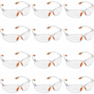 OEM Lot De 12 Lunettes De Sécurité Transparentes - Lunettes De Protection Avec Verres En Plastique, Pont-de-nez Et Embouts De Branches En Caoutchouc Pour Plus De Confort - Lunette Transparente Ppe - Publicité OEM Lot De 12 Lunettes De Sécurité Transparentes - Lunettes De Protection Avec Verres En Plastique, Pont-de-nez Et Embouts De Branches En Caoutchouc Pour Plus De Confort - Lunette Transparente Ppe - Publicité