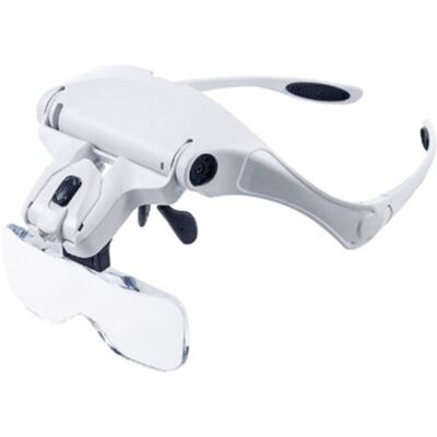 OEM Lunettes Loupe Avec Lumière Mains Libres, Bandeau Lupen Avec 2 Lumières Led Pour Loisirs, Lecture, 5 Objectifs Interchangeables (1,0 X À 3,5 X) - Publicité OEM Lunettes Loupe Avec Lumière Mains Libres, Bandeau Lupen Avec 2 Lumières Led Pour Loisirs, Lecture, 5 Objectifs Interchangeables (1,0 X À 3,5 X) - Publicité