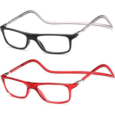 OEM Lunettes 2 Pack, Lunettes Loupe, Lunettes De Lecture Magnétique, Longueur Réglable Lunette De Lecture Homme Femme,+1.00 Dioptrie - Publicité OEM Lunettes 2 Pack, Lunettes Loupe, Lunettes De Lecture Magnétique, Longueur Réglable Lunette De Lecture Homme Femme,+1.00 Dioptrie - Publicité