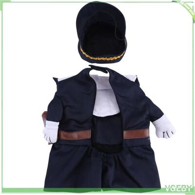 OEM Costume Pour Animaux - Fafeicy - Style 2 - Uniforme De Police - Chapeau Et Cravate - Polyester Respirant - Publicité OEM Costume Pour Animaux - Fafeicy - Style 2 - Uniforme De Police - Chapeau Et Cravate - Polyester Respirant - Publicité