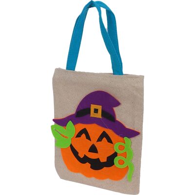 LBVIE Sac Fourre-tout En Lin, Joli Sac De Rangement Coloré Pour La Décoration D'Halloween, Les Fêtes Et Les Déguisements. Chapeau Violet, Citrouille, Beige. Publicité LBVIE Sac Fourre-tout En Lin, Joli Sac De Rangement Coloré Pour La Décoration D'Halloween, Les Fêtes Et Les Déguisements. Chapeau Violet, Citrouille, Beige. Publicité