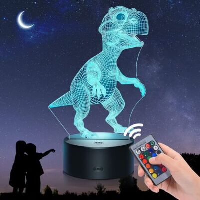 OEM Veilleuse De Dinosaure 3d - 16 Couleurs/télécommande - Triceratops/spinosaurus/tyrannosaurus - Jouets & Cadeaux Pour Enfants - Publicité OEM Veilleuse De Dinosaure 3d - 16 Couleurs/télécommande - Triceratops/spinosaurus/tyrannosaurus - Jouets & Cadeaux Pour Enfants - Publicité