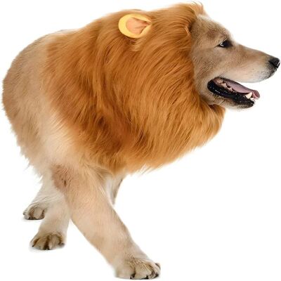 OEM Déguisement De Lion Pour Chien, Crinière Réaliste, Oreilles, Taille Moyenne À Grande (halloween, Anniversaire, Cosplay) - Publicité OEM Déguisement De Lion Pour Chien, Crinière Réaliste, Oreilles, Taille Moyenne À Grande (halloween, Anniversaire, Cosplay) - Publicité