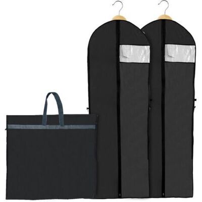 OEM 2pcs Housses De Vêtements Pliable 180 60cm, Housse De Protection Respirante Anti Poussière Pour Longue Robe De Soirée Mariée Costumes(noir)dengyank - Publicité OEM 2pcs Housses De Vêtements Pliable 180 60cm, Housse De Protection Respirante Anti Poussière Pour Longue Robe De Soirée Mariée Costumes(noir)dengyank - Publicité