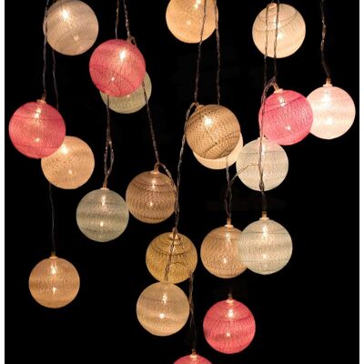 OEM 3m Guirlande Boule Lumineuse 20 Led Ø5,8cm Boule De Coton Guirlande Lumineuse Intérieur Et Extérieur Guirlandes Lumineuses Pour Chambres Balcon Fête Et Décorations Festives(coloré) - Publicité OEM 3m Guirlande Boule Lumineuse 20 Led Ø5,8cm Boule De Coton Guirlande Lumineuse Intérieur Et Extérieur Guirlandes Lumineuses Pour Chambres Balcon Fête Et Décorations Festives(coloré) - Publicité