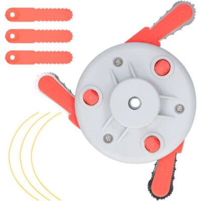 OEM Tête De Coupe Pour Tondeuse Avec Double Lame À 3 Dents Et Corde De Tonte 2 En 1 Accessoires Universels - - Publicité OEM Tête De Coupe Pour Tondeuse Avec Double Lame À 3 Dents Et Corde De Tonte 2 En 1 Accessoires Universels - - Publicité