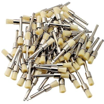 OEM 100 Pcs Dental Prophy Brosse White Bristle Latch Flat Type Polishing Brosse Polish - Publicité OEM 100 Pcs Dental Prophy Brosse White Bristle Latch Flat Type Polishing Brosse Polish - Publicité