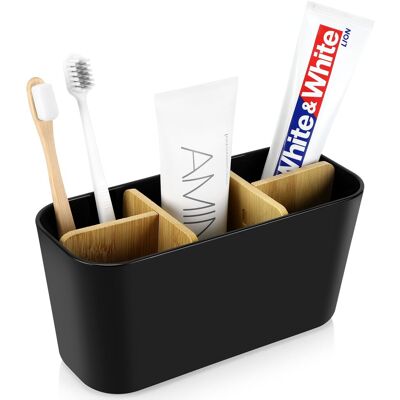 OEM Porte Brosse À Dents Rangement Salle De Bain Support Brosse A Dent Electrique Séparateurs Bois Avec 5 Emplacements Porte Brosse Dents Et Dentifrice Multifonctions Organisateur Salle De Bain Cuisine - Publicité OEM Porte Brosse À Dents Rangement Salle De Bain Support Brosse A Dent Electrique Séparateurs Bois Avec 5 Emplacements Porte Brosse Dents Et Dentifrice Multifonctions Organisateur Salle De Bain Cuisine - Publicité