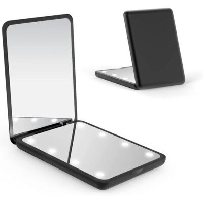 OEM Miroir Compact Avec Lumière Grossissante, Interrupteur Magnétique Double Face 1x/3x, Miroir De Maquillage De Voyage Portable, Miroir De Poche Pour Sac À Main, Cadeau Idéal Pour Les Filles - Publicité OEM Miroir Compact Avec Lumière Grossissante, Interrupteur Magnétique Double Face 1x/3x, Miroir De Maquillage De Voyage Portable, Miroir De Poche Pour Sac À Main, Cadeau Idéal Pour Les Filles - Publicité