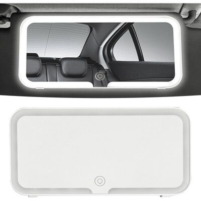 Vision Miroir De Courtoisie Pour Pare-soleil De Voiture À Led Miroir De Maquillage Voiture Chargement Usb Miroir De Maquillage De Voyage Avec 3 Modes D'Éclairage Rétroviseur De Voiture De Voyage Portable - Publicité Vision Miroir De Courtoisie Pour Pare-soleil De Voiture À Led Miroir De Maquillage Voiture Chargement Usb Miroir De Maquillage De Voyage Avec 3 Modes D'Éclairage Rétroviseur De Voiture De Voyage Portable - Publicité