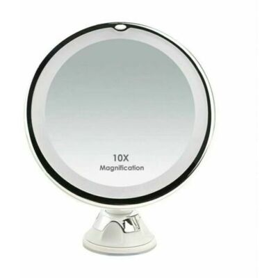 SANS MARQUE Miroir Grossissant X10 Avec Éclairage Led Pour Voyage, Doté D'Une Ventouse Pour Fixation Murale Et D'Une Rotation À 360°, Idéal Pour Le Rasage Et Le Maquillage. Publicité SANS MARQUE Miroir Grossissant X10 Avec Éclairage Led Pour Voyage, Doté D'Une Ventouse Pour Fixation Murale Et D'Une Rotation À 360°, Idéal Pour Le Rasage Et Le Maquillage. Publicité