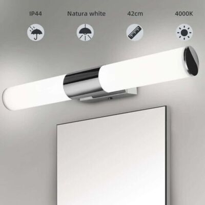 URSUS Miroir De Salle De Bain Applique Murale Salle De Bain Plafonnier Chrome Lampe De Maquillage Installation De Forage Gratuite Salle De Bain Miroir Led Lampe Frontale - Publicité URSUS Miroir De Salle De Bain Applique Murale Salle De Bain Plafonnier Chrome Lampe De Maquillage Installation De Forage Gratuite Salle De Bain Miroir Led Lampe Frontale - Publicité