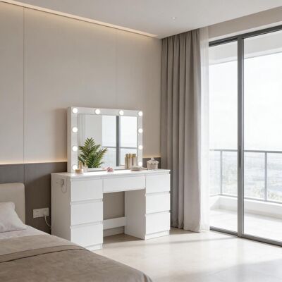OEM Unité Vanity, Table De Réparation Avec Miroir, Table D'Apprentissage, Table De Maquillage Avec Chaussettes Intégrées (table De Maquillage Seulement) - Publicité OEM Unité Vanity, Table De Réparation Avec Miroir, Table D'Apprentissage, Table De Maquillage Avec Chaussettes Intégrées (table De Maquillage Seulement) - Publicité