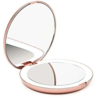 ENLENK Miroir De Poche Lumineux, Grossissant 1x / 10x - Grand Miroir À Main De Maquillage Avec Éclairage Naturel, 9 Cm De Diamètre, Compact Et Portable Pour Voyage - Publicité ENLENK Miroir De Poche Lumineux, Grossissant 1x / 10x - Grand Miroir À Main De Maquillage Avec Éclairage Naturel, 9 Cm De Diamètre, Compact Et Portable Pour Voyage - Publicité