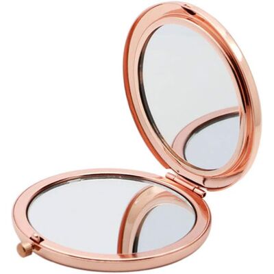 HERUSI Miroir De Poche Grossissant 2x1x, Mini Miroir De Maquillage Pliable Double Face Pour Sac À Main, Idéal Pour Les Voyages, Or Et Or Rose. Publicité HERUSI Miroir De Poche Grossissant 2x1x, Mini Miroir De Maquillage Pliable Double Face Pour Sac À Main, Idéal Pour Les Voyages, Or Et Or Rose. Publicité