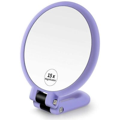 LAVVE Miroir De Poche Grossissant 202415x, Miroir De Voyage Pliable, Miroir De Maquillage Double Face Sur Pied - Publicité LAVVE Miroir De Poche Grossissant 202415x, Miroir De Voyage Pliable, Miroir De Maquillage Double Face Sur Pied - Publicité