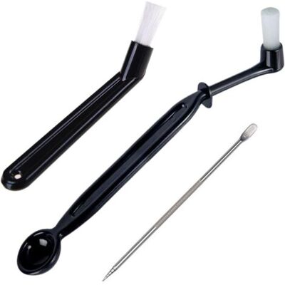 SCORPIO Lot De 3 Accessoires Pour Machine À Expresso - Brosses De Nettoyage Noires Et Pinceau Pour Décoration Sur Café - Publicité SCORPIO Lot De 3 Accessoires Pour Machine À Expresso - Brosses De Nettoyage Noires Et Pinceau Pour Décoration Sur Café - Publicité