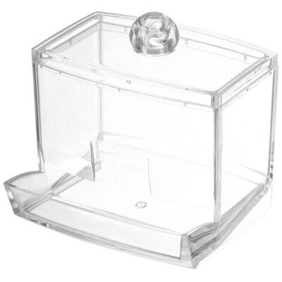 OEM Boite À Coton, Tiges Holder Box En Acrylique Avec Couvercle Boîte De Rangement Pour Cotons Ou Maquillage Cosmétiques, Transparent, Cas - Publicité OEM Boite À Coton, Tiges Holder Box En Acrylique Avec Couvercle Boîte De Rangement Pour Cotons Ou Maquillage Cosmétiques, Transparent, Cas - Publicité