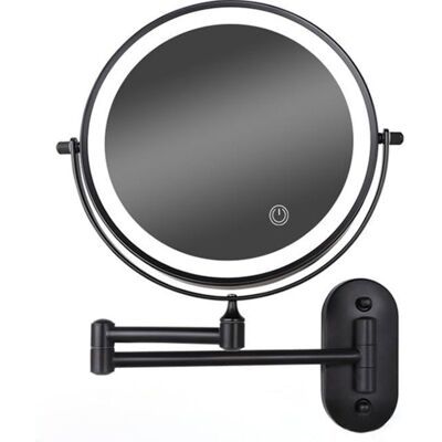 OEM Miroir De Maquillage Mural À Led 8 Pouces, Intensité Variable, Double Face, Grossissement X5 (noir) - Publicité OEM Miroir De Maquillage Mural À Led 8 Pouces, Intensité Variable, Double Face, Grossissement X5 (noir) - Publicité