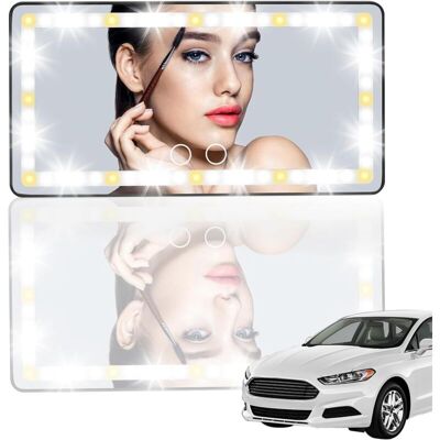 Vision Miroir De Maquillage À Led Voiture Avec 3 Modes D'Éclairage, Miroir De Maquillage Pare-soleil, De Voiture Avec 60 Lumières Rétroviseur Intérieur D'Accessoires De Voiture De Voyage Portable - Publicité Vision Miroir De Maquillage À Led Voiture Avec 3 Modes D'Éclairage, Miroir De Maquillage Pare-soleil, De Voiture Avec 60 Lumières Rétroviseur Intérieur D'Accessoires De Voiture De Voyage Portable - Publicité
