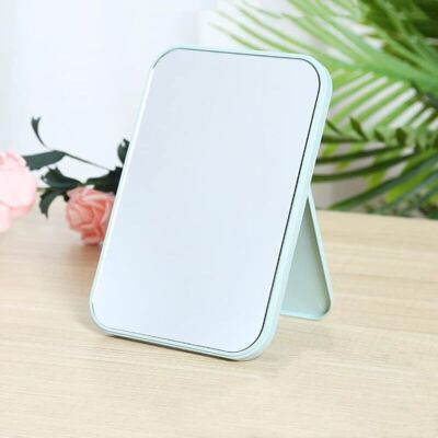 OEM Miroir De Maquillage Miroir Portable Grand Miroir De Voyage Miroir De Beauté À La Mode Avec Support Réglable Carré Minimaliste Bureau Dressing Miroir (bleu)-dou - Publicité OEM Miroir De Maquillage Miroir Portable Grand Miroir De Voyage Miroir De Beauté À La Mode Avec Support Réglable Carré Minimaliste Bureau Dressing Miroir (bleu)-dou - Publicité