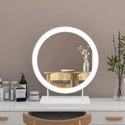 SANS MARQUE Miroir Grossissant, Grand Miroir De Maquillage Illuminé Avec Miroir De Courtoisie À Led Illuminé, Miroir À Led À Intensité Variable, Miroir Rond Rotatif, Miroir De Beauté À Led De Bureau, Bl - Publicité SANS MARQUE Miroir Grossissant, Grand Miroir De Maquillage Illuminé Avec Miroir De Courtoisie À Led Illuminé, Miroir À Led À Intensité Variable, Miroir Rond Rotatif, Miroir De Beauté À Led De Bureau, Bl - Publicité